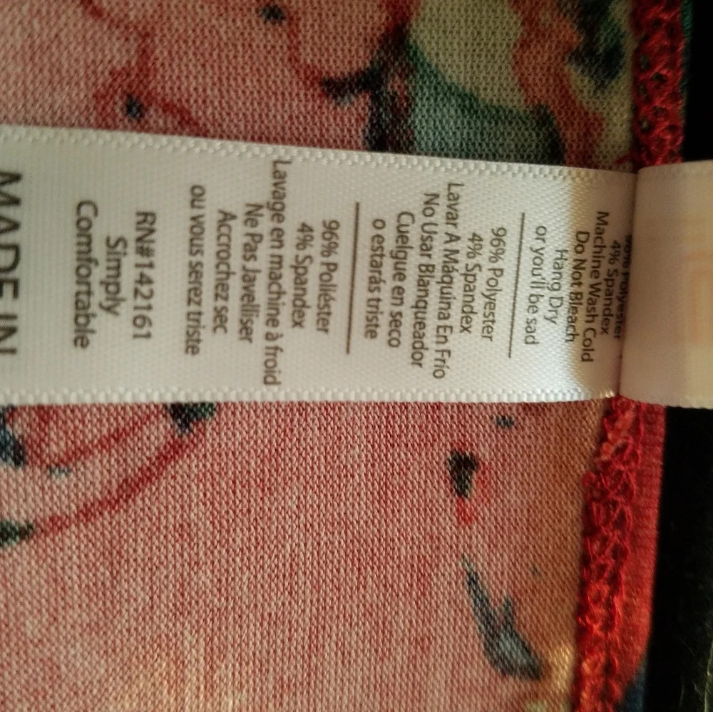 NWOT  LULAROE Tunic tshirt  floral print Size XXS - Picture 7 of 9